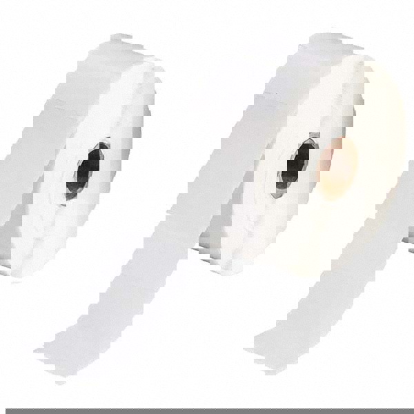 Label Maker Label: Clear & White, Vinyl, 500 per Roll